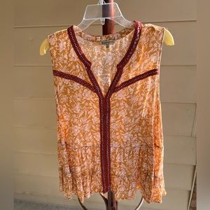 Democracy Sleeveless Floral Blouse